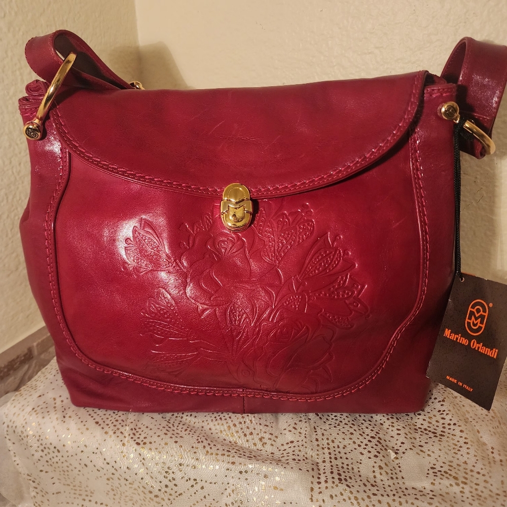 NWT Marino Orlandi Leather Shoulderbag